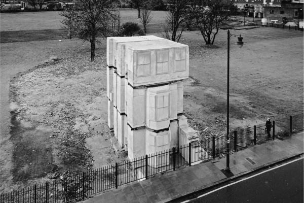 Rachel Whiteread, House Rachel Whiteread's temporary public sculpture consisting of a concrete cast of a house